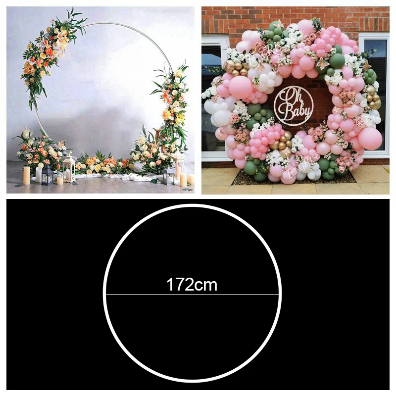 

54-172cm Balloon Garland Arch Pvc Wreath DIY Round Hoop Flower Ring Wedding Party Birthday Party Baby Shower Decoration Supplies