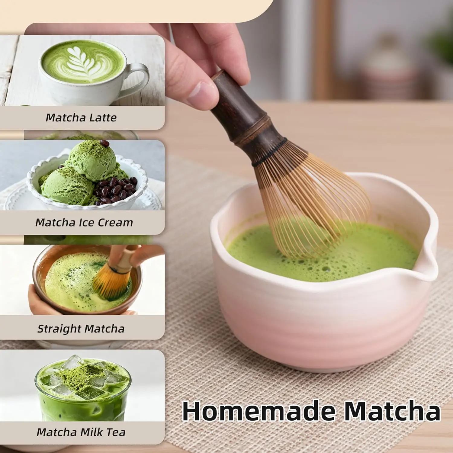 

Shin Chasen Бамбуковый венчик ручной работы Матча 100% натуральный бамбуковый венчик Чайная щетка Венчик-миксер Венчик для изготовления церемониального класса