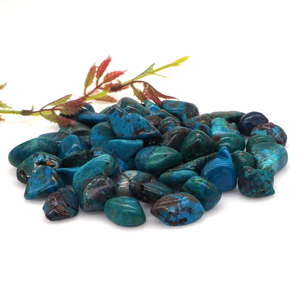 Tumbled Stone Natural Gems Chrysocolla Reiki Healing Crystal Energy Specimen Irregular Gravel Rock Bulk Home Aquarium Decoration