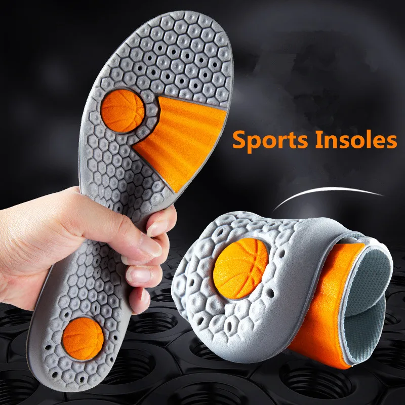 Memory Foam Sports Shoe Palmilhas para Homens e Mulheres, Absorção de Choque, Aliviar A Dor Do Pé, Plantar Fasciitis Arch Support, Shoe Pads