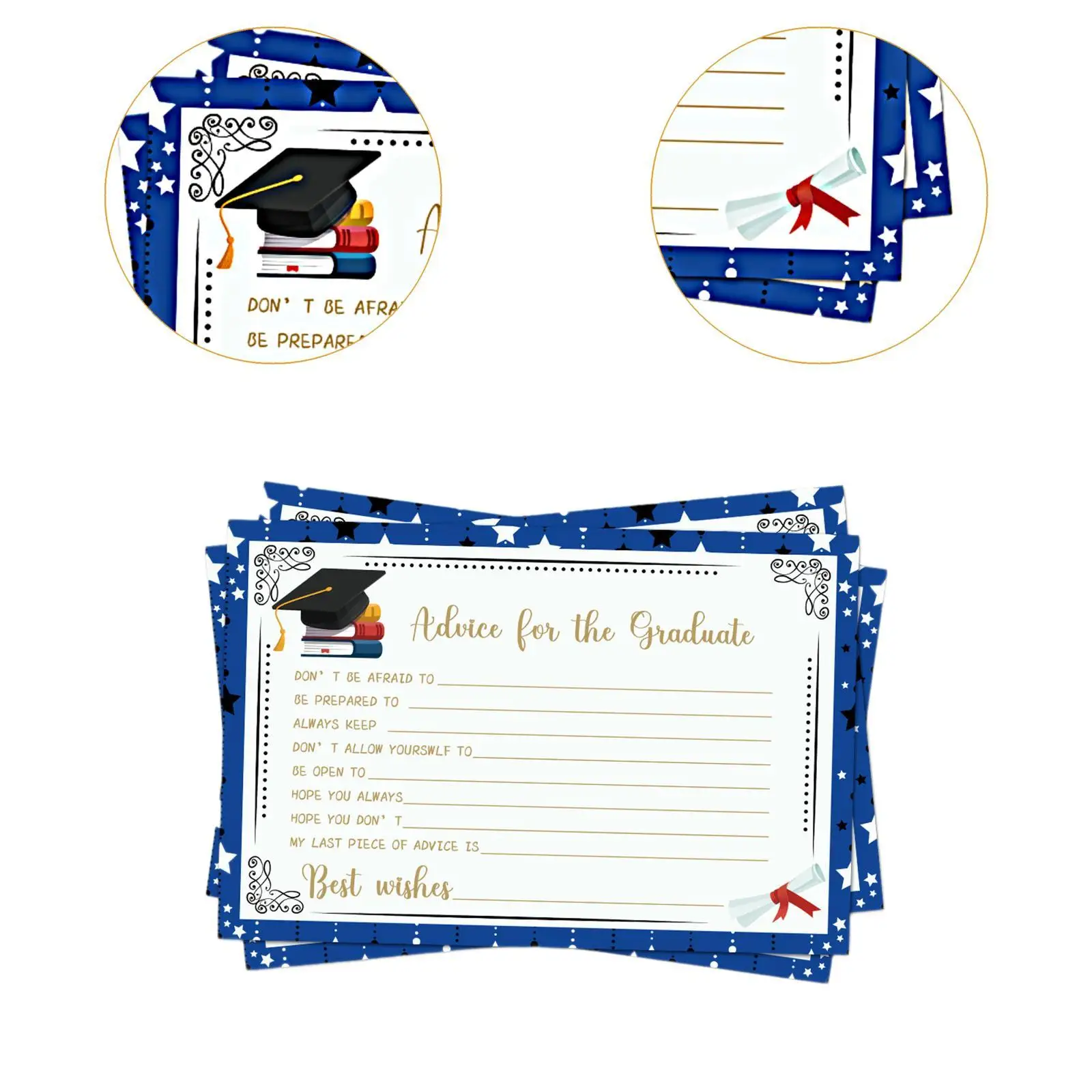 16x بطاقة نصائح التخرج لوازم حفلات التخرج تذكار التخرج #5