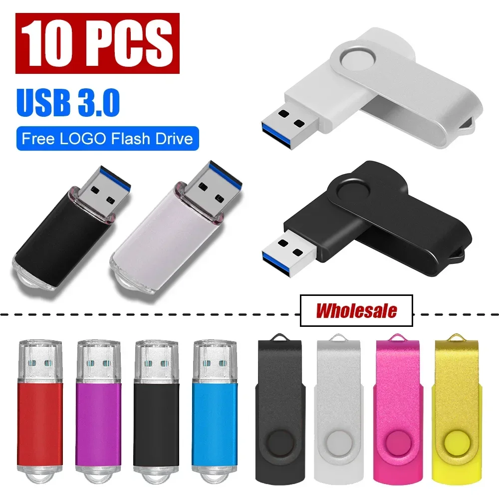 

10 шт./партия, флеш-накопитель USB 3,0, 64 ГБ, ГБ