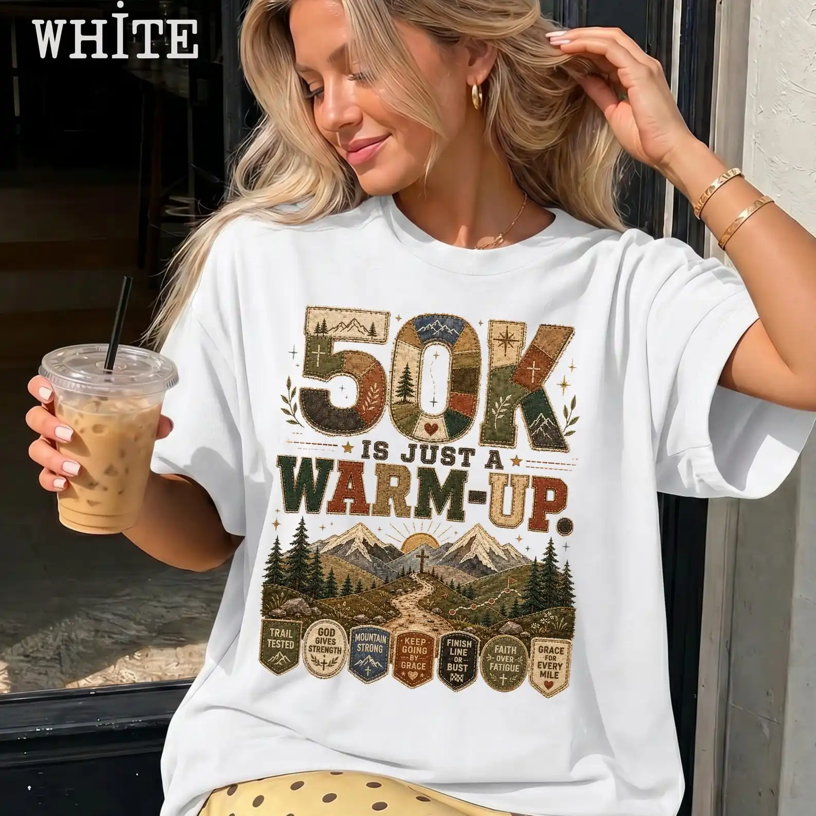 50K Is Just a Warm-Up Shirt, Trail Running Mountain Race Tee,cotton® Marathon Runner T-Shirt
