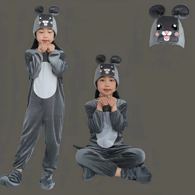 

NewChili-Eating Mouse Cosplay Costume for Kids Family Animal Dance Stage School Performance Outfit New Year Party Costume2025