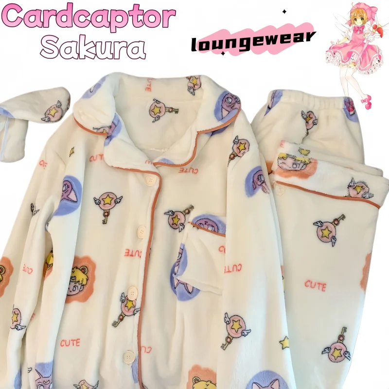 

Пижама Cardcaptor Sakura — милый мультяшный стиль, модная, удобная и мягкая, женская утепленная домашняя одежда для осени/зимы