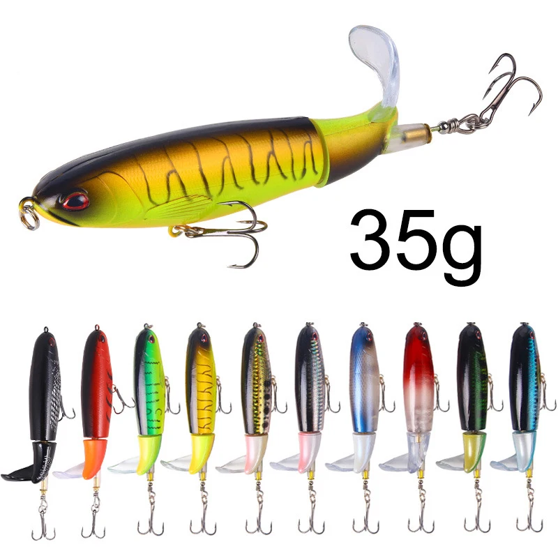 1Pc 14cm Wobbler Fishing Lure-topwater Fishing Lure with Propeller Tail-easy To Catch Catfish Pike Bass Soft Rotating Tail Bait