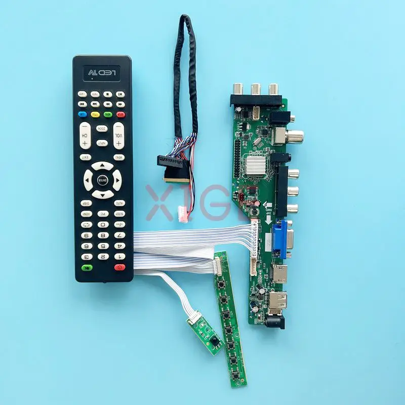 

For B101AW02 B101AW03 B101AW06 Driver Controller Board Matrix 10.1" 40-Pin LVDS DVB Digital Signal 1024*600 Kit USB+DHMI+VGA+2AV