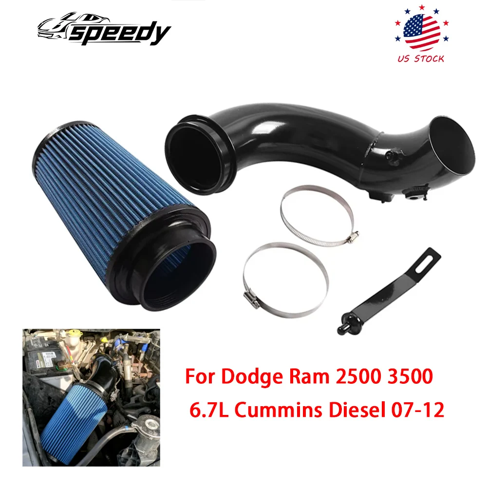 

CarAir Intake System Turbo Cold Air Intaile Pipe Aluminum Kit For Dodge Ram 2500 3500 6.7L Cummins Diesel 07-12 With Air Filter