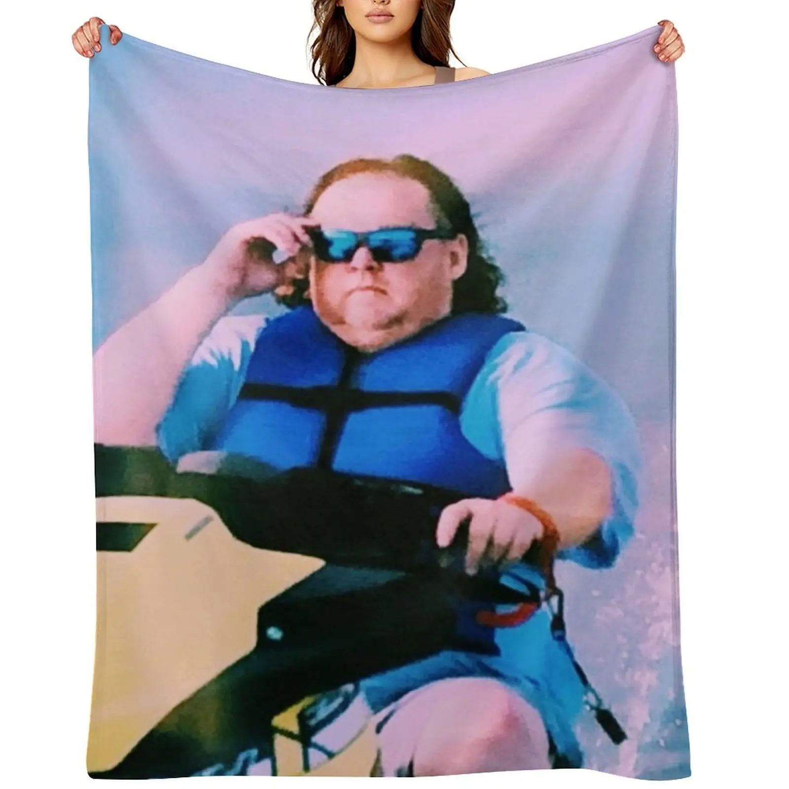 

James Garretson Riding a Jet Ski Throw Blanket Comforter Multi-Purpose Cute Plaid sofa bed Blankets