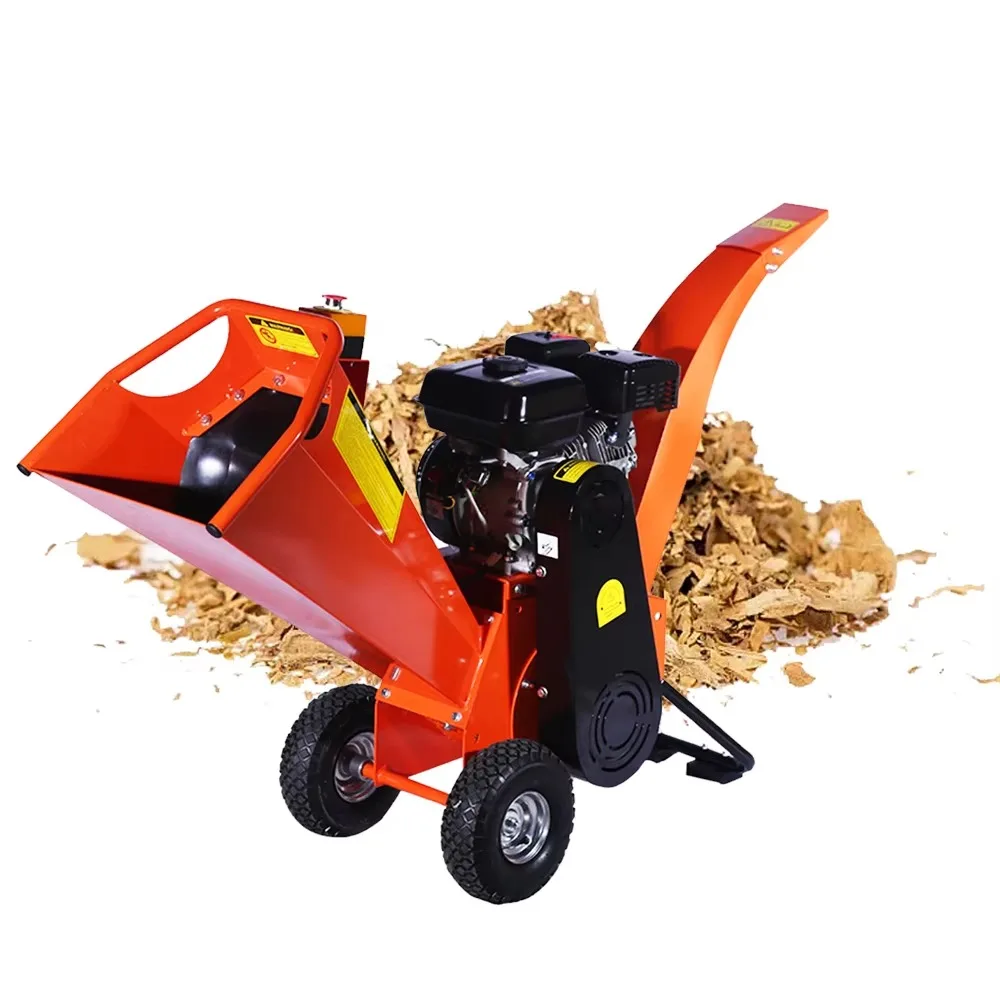 Industrial Mulcher Chipper Durable Engine 6.5HP Branch Tree Crusher Garden Wood Shredder for Sale