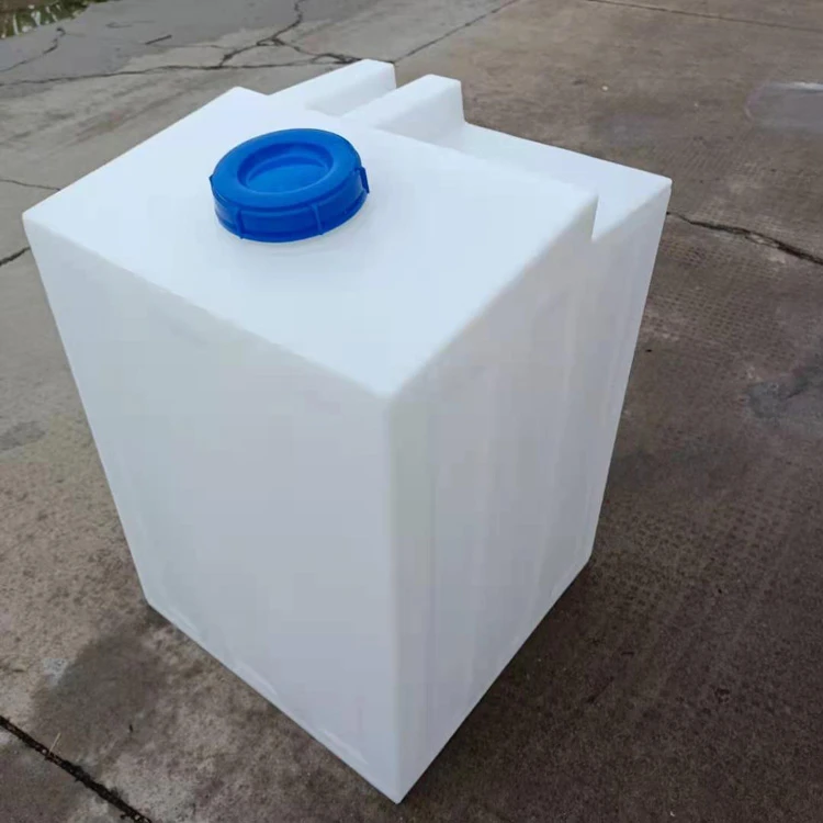 PE square vertical dosing box, salt storage tank, acid resistant and anti-corrosion chemical plastic bucket with lid, equipment