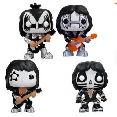 FUNKO POP  ROCKS KISS THE DEMON #04 SPACEMAN #05 STARCHILD #06 CATMAN #07 Action Figure Model Collection Toys for Kids