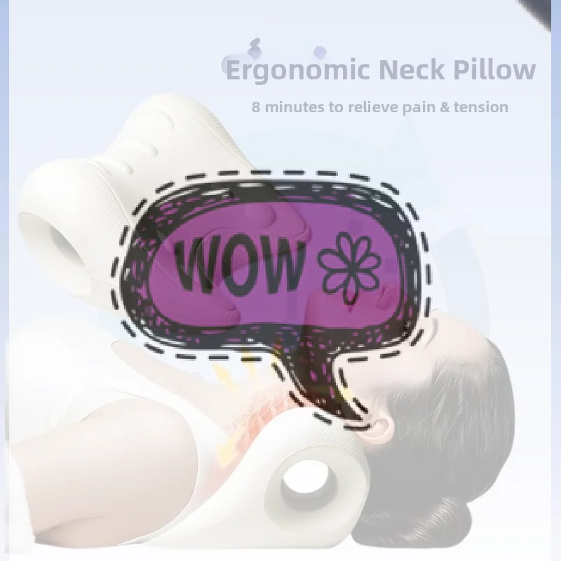 Ergonomic Neck And Shoulder Massage Pillow For Home Use Helps Stretch Cervical Vertebrae Relax
