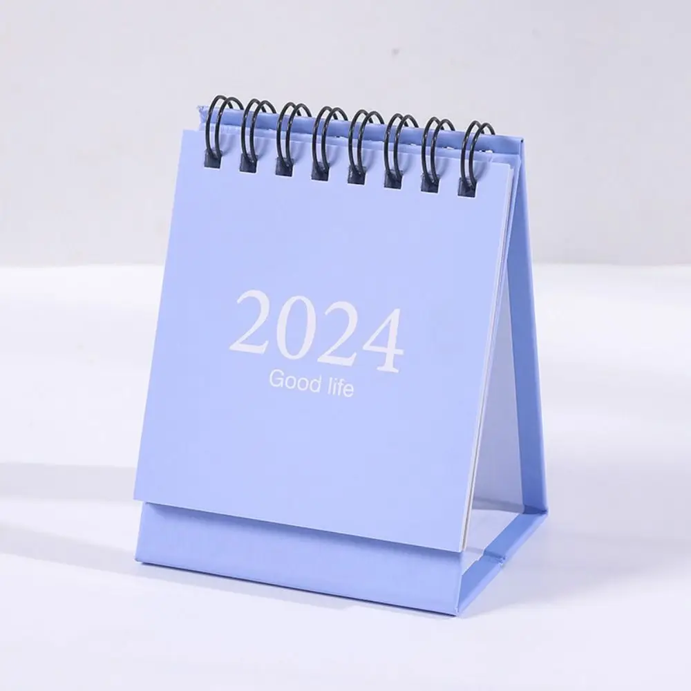 Agenda EvaluMini Desk Calendar Schedule, License Standing Flip Calendar, Annuel, Minimalism, 2024