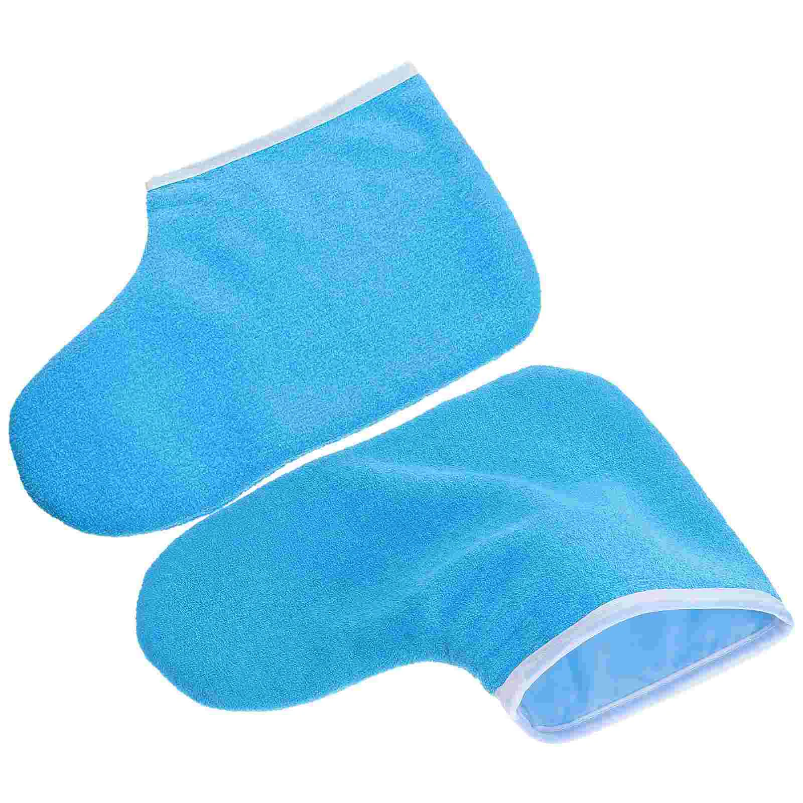 Waxed Cotton Footmuffs Spa Wrapping Cover Bag Covers Paraffin Moisturizing Socks Polyester