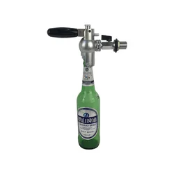 Metal Beer Bottle Filler, Glass Beer Bottle Filler, Beer Isobar Filling Device, 28mm Neck Glass Bottler Filler