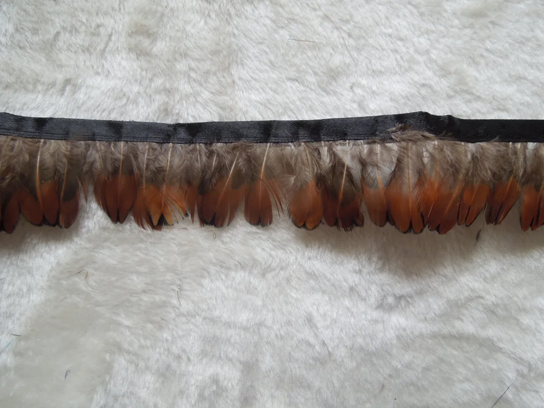 10Meters/Lot Height4-6cm Natural Craft Ring-neck Heart Pheasant Feather Trim Fringe for Clothes Accessories,Artificial Feathers