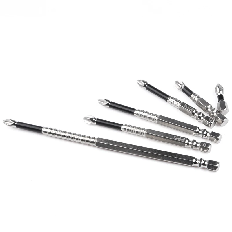 【K5 Non-slip High Hardness Bit S2 Strong Magnetic 5A Black Non-slip Cross Head Electric Drill Electric Screwdriver Bit】 - view 4