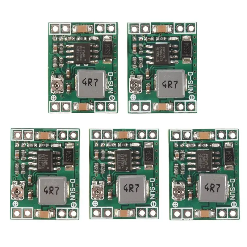 GTBL 5Pcs Mini MP1584EN DC-DC Buck Converter Adjustable Power Supply Module 24V To 12V 9V 5V 3V Reduced Voltage Regulator