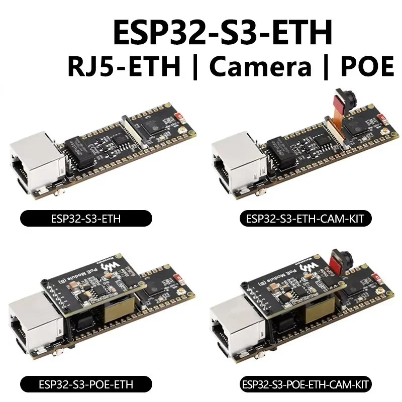 ESP32 S3 ETH Camera Development Board PoE RJ45  OV2640 OV5640 Port W5500  Micro SD Compatible With Raspberry Pi Size