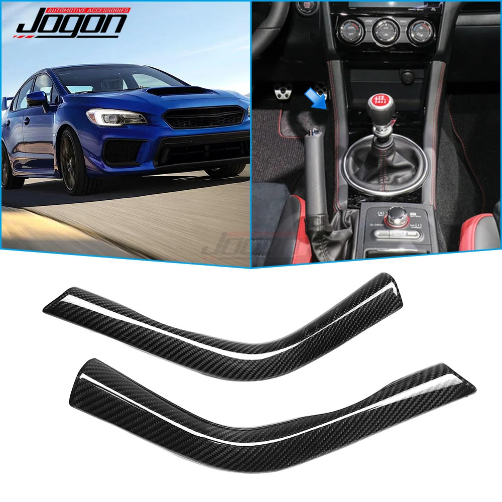 For Subaru WRX STI VA 2015-2021 Real Carbon Fiber Gear Shift Panel Side Strips Car Interior Accessories