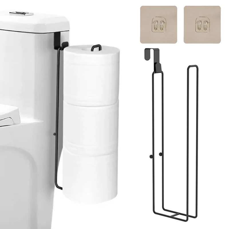 

Держатель для туалетной бумаги (2 шт.) на бачок унитаза, настенный, самоклеящийся, для ванной комнаты, полка для хранения