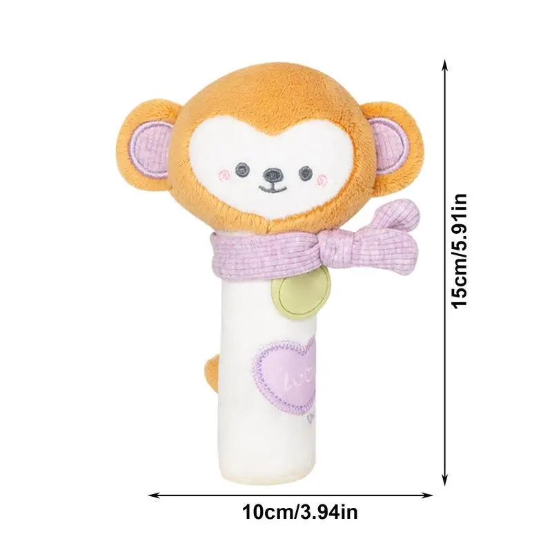 Sonajeros para bebés de 0 a 6 meses, juguetes sensoriales de mano para bebés, juguetes para la dentición del bebé, sonajero ergonómico de animales, juguetes sensoriales para la dentición
