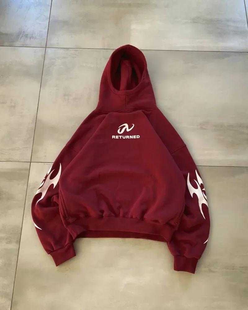 Y2K الأمريكية إلكتروني الطباعة القوطية شارع العليا Harajuku الرجال الملابس هوديي الشرير زوجين البلوز الشارع الشهير الهيب هوب هوديس