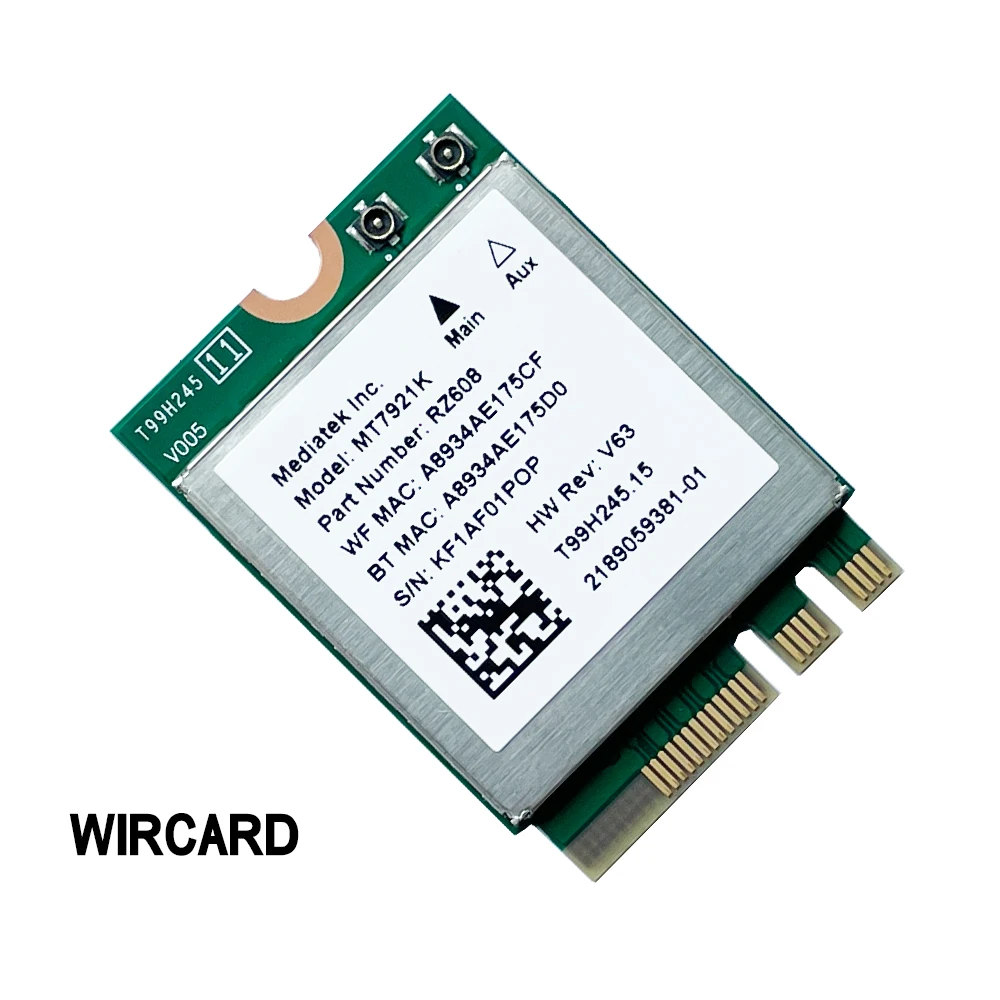 Wi-Fi 6E  MT7921k Tri band 1800M Bluetooth 5.2 desktop / Laptop wireless network card supports windows10 / 11