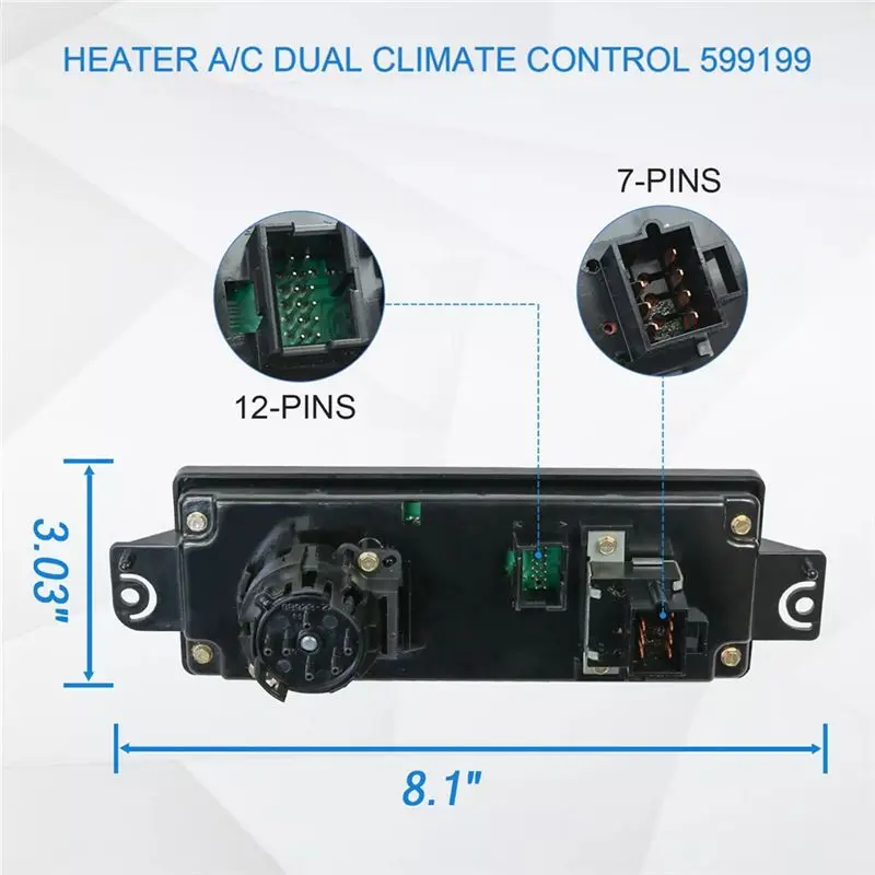 CYGJ-Car A/C Heater Climate Control Temperature 10308120 10447470 For Buick Century Regal 2000-2005 Regulator W/Dual Air