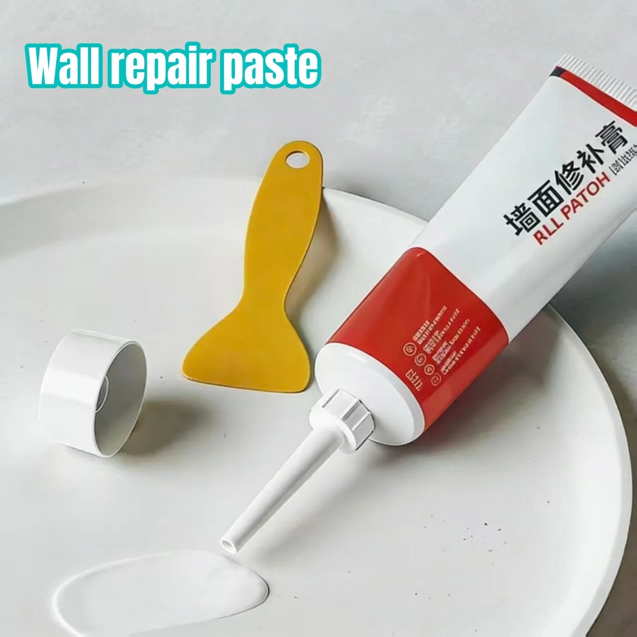 180ml Wall Repair Agent, Wall Crack Repair Paste, Smooth Waterproof, Fast Drying, Mildew Proof White Wall Repair, Tools Included