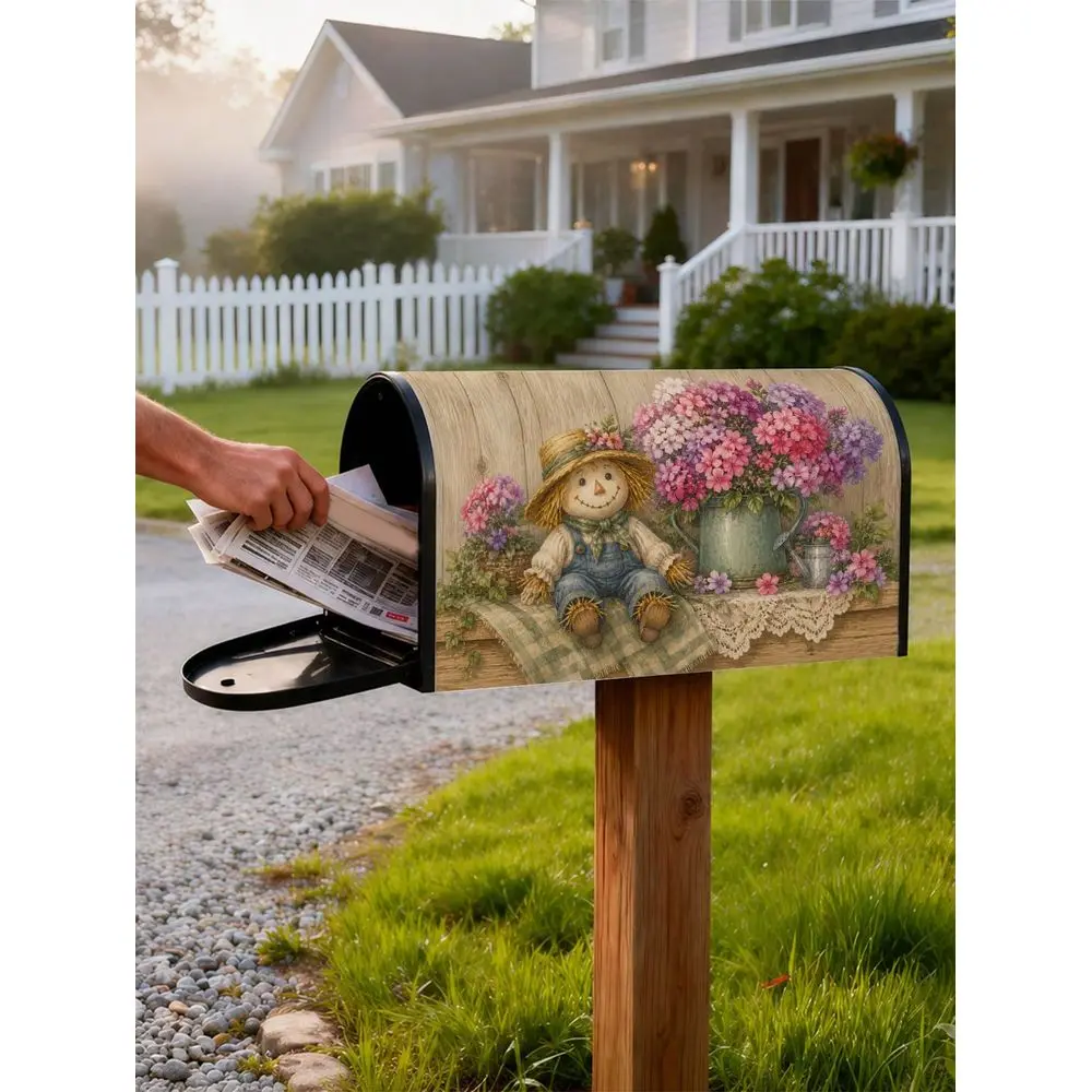 2D Flat Cottagecore Floral Boy Mailbox Cover For Farmhouse Garden Decor Spring Summer Home Decoration Mothers Day Gift For Mom
