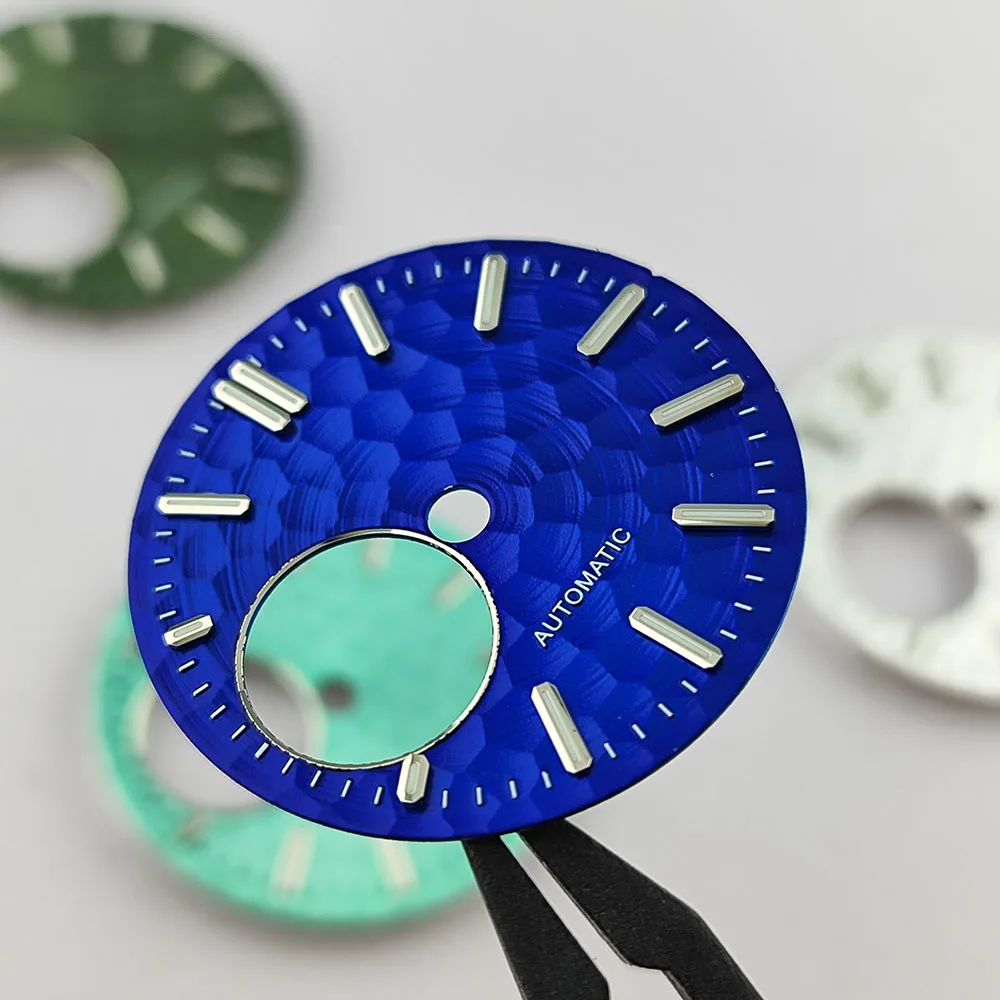 High Quality 28.5mm NH38 dial watch dial S dial green luminous suitable for NH38 movement watch accessories repair tool