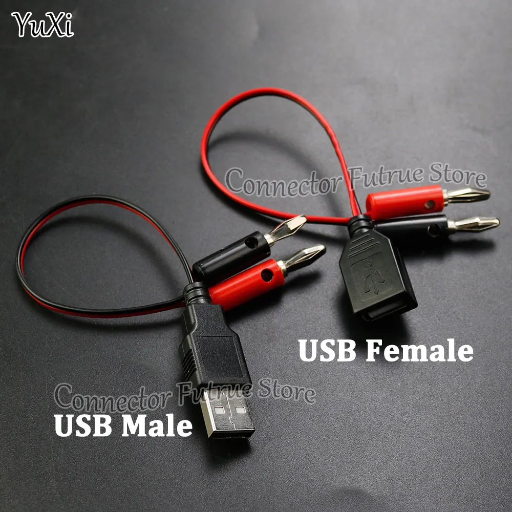 

1PCS USB Male/Female to 4MM Banana Plug Test Lead A Female Charging Cable USB Socket to Banana Plug Connection Conductive Wire