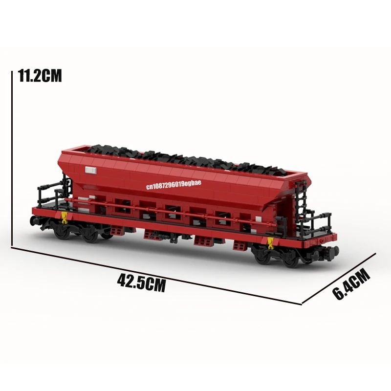 NEW 973PCS city industrial MOC 4 axles Dump Bulk Freight wagon Cargo Train Car model DIY creative ChildToy Gift technology Block