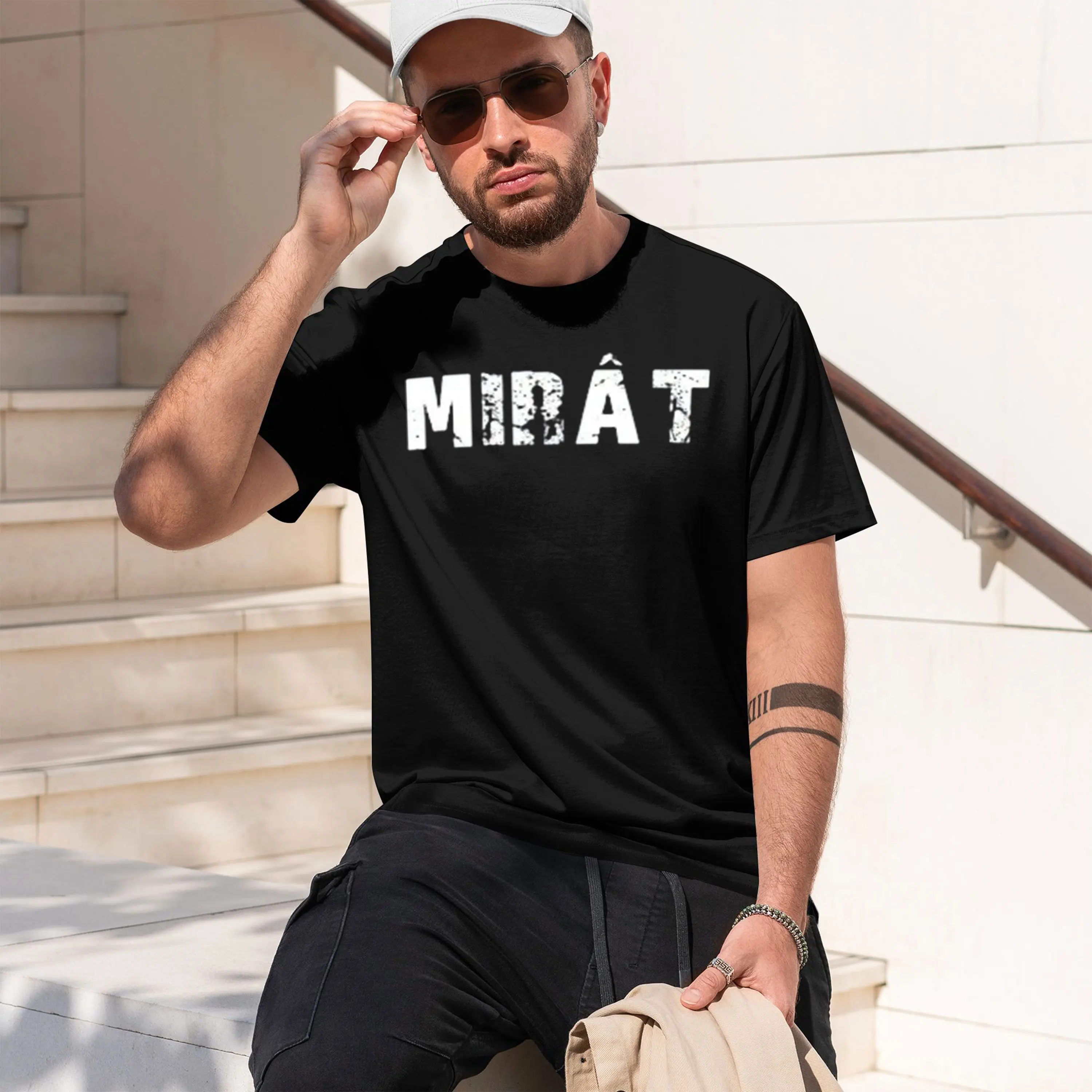 Ultrabas Men's T-Shirt Mirât Mirât Eco-Friendly Graph T-Shirt 2026 New Model Short-sleeve crewneck T-Shirt Classic Casual Multip