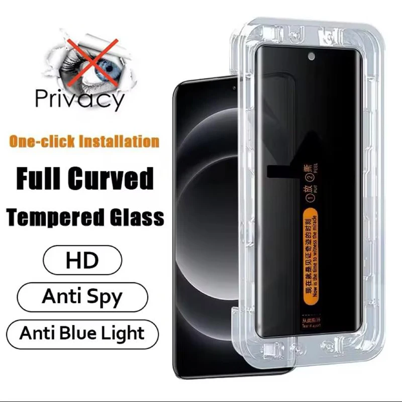 Anti Spy Peep Privacy Screen Protector For VIVO X200 Pro X100 Ultra X70 X90 Easy Automatic installer Anti Glare Tempered Glass