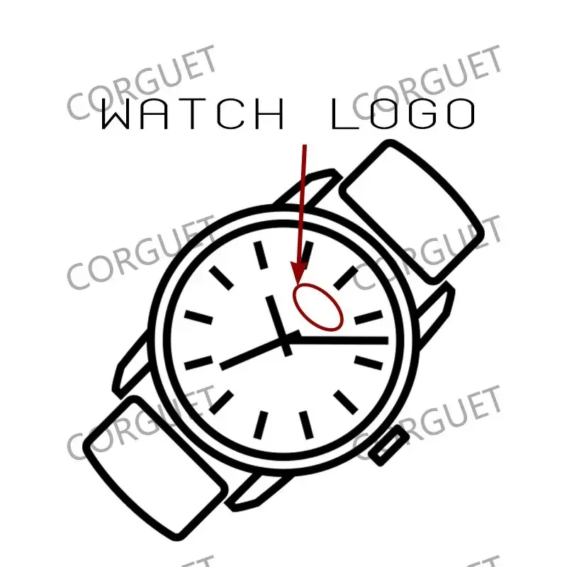 Le tariffe del servizio di personalizzazione CORGEUT includono il Logo personalizzabile dimensioni della cassa della cornice colore dell'orologio cinturino dell'ago tutti gli stili nel nostro negozio Et
