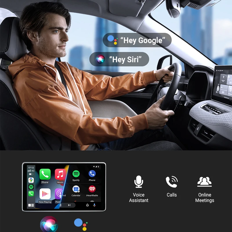 OTTOMOTION Bezprzewodowy adapter CarPlay Android Auto Smart Mini Box Plug And Play WiFi Szybkie połączenie Uniwersalny dla Toyoty