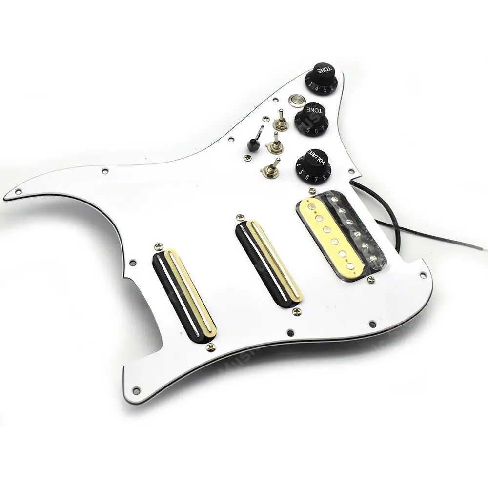 Left/Right SSH Electric Guitar Pickguard Pickup with Singlecut Wiring Loaded Prewired Single Coil Dual Rail Humbucker Pickup