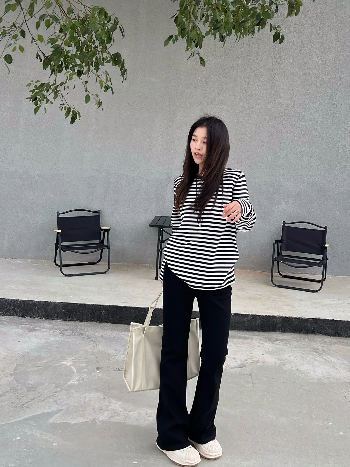 

Bla High Waist Slim Fit Jeans Women's Spring Autumn Micro Flared Denim Pants Four Way Stretch Cotton Elastic Zipper Fly