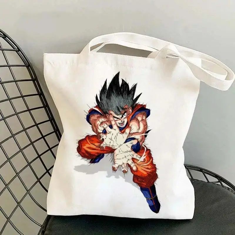 Dragon Ball japon grande capacité toile sac Anime sac à bandoulière femmes fourre-tout décontracté dessin animé enfants étudiant sacs à provisions cadeau