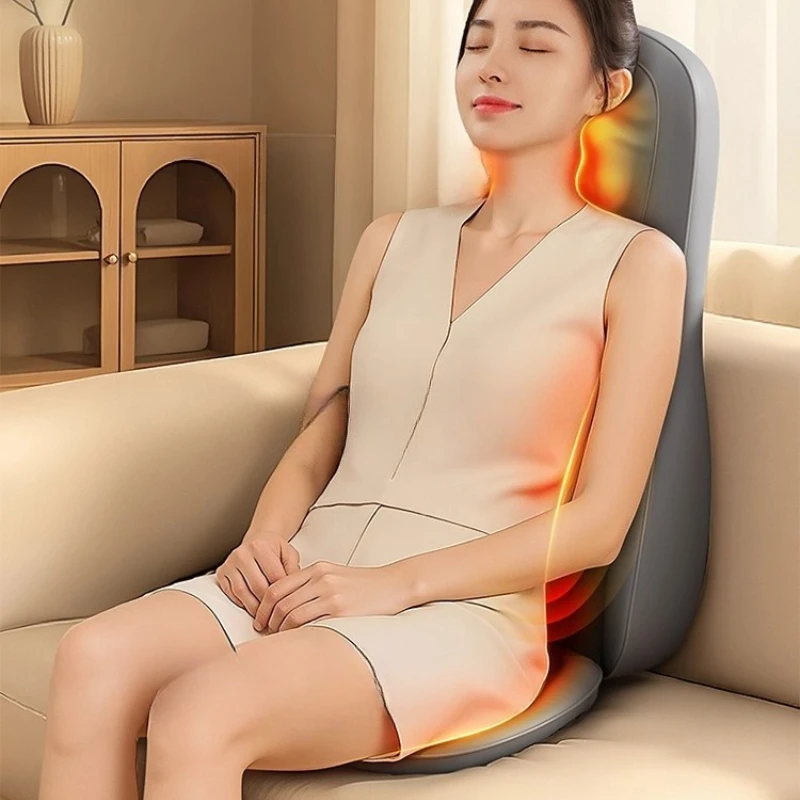 

3D Shiatsu Massage Cushion Massager Chair with Heat Neck Back Portable with Compress Rolling Massage for Shoulder Full Body Pain