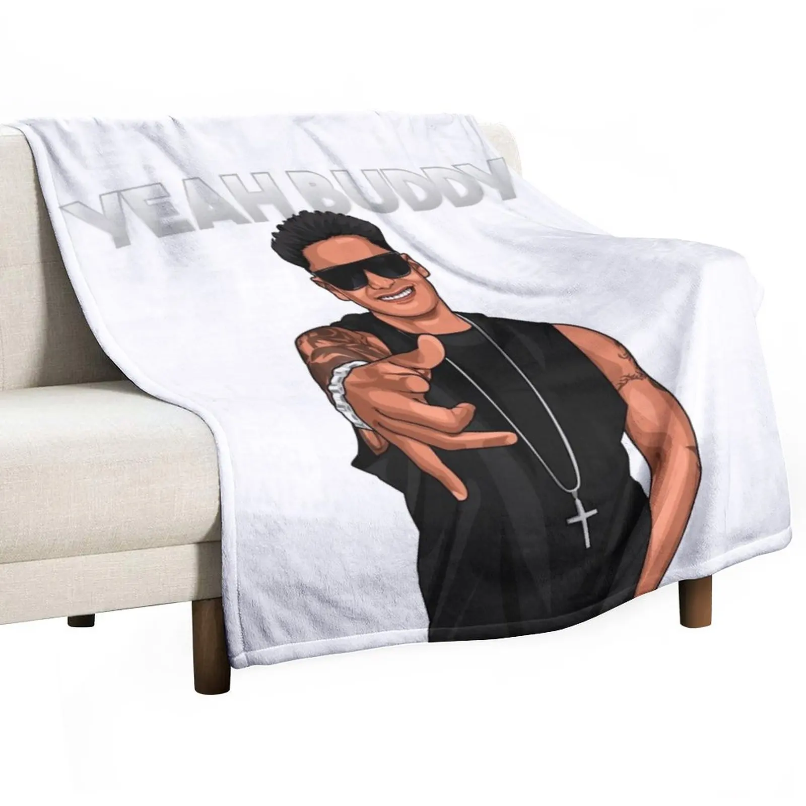 Yeah Buddy DJ Pauly D Jersey Shore Throw Blanket blankets and blankets sofa bed Designer Blankets