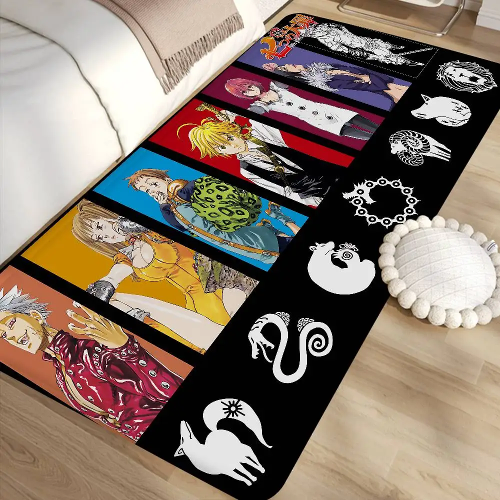 THE Seven Deadly Sins Anime Floor Mat INS Style Soft Bedroom Floor House Laundry Room Mat Anti-skid Bedside Area Rugs