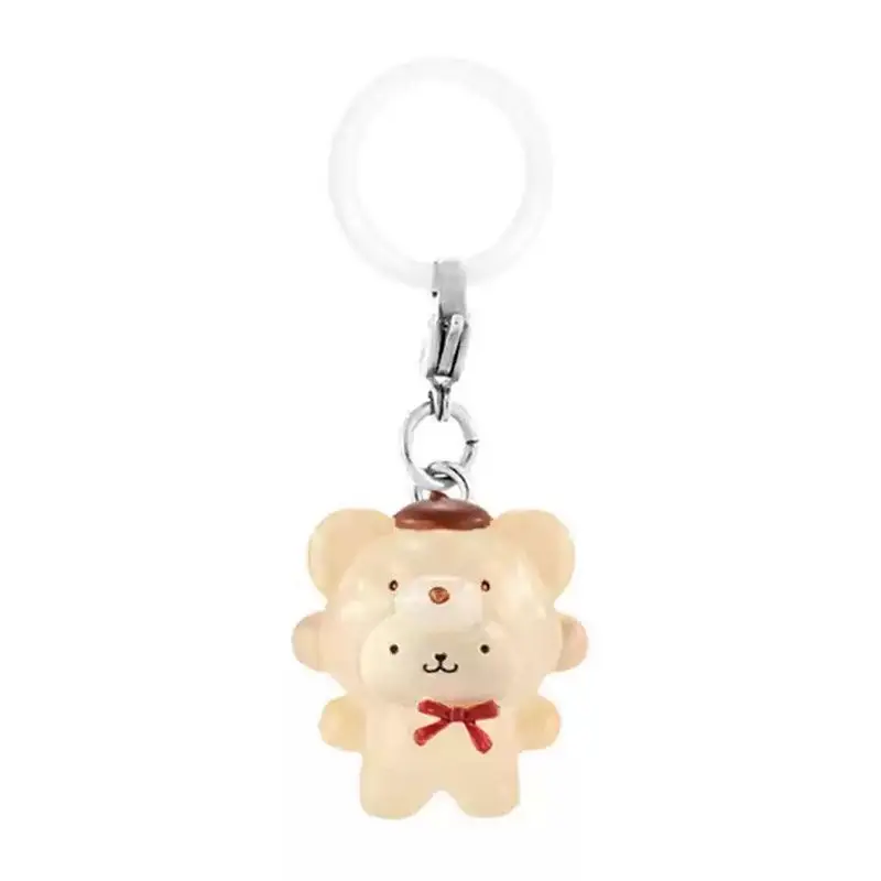 In Stock Bandai Twisted Egg Trio Character Bear Shaped Keychain Pendant Hello Kitty Pudding Dog Clown Fish Bag Decoration Toys - view 5
