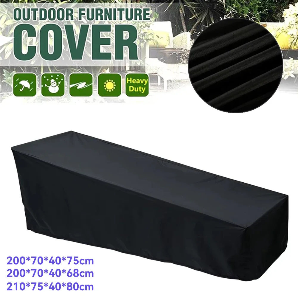 1/2 Pack Chaise Lounge Cover Waterproof Outdoor Garden Patio Chair Covers Weather Sun Resistant Furniture Protective