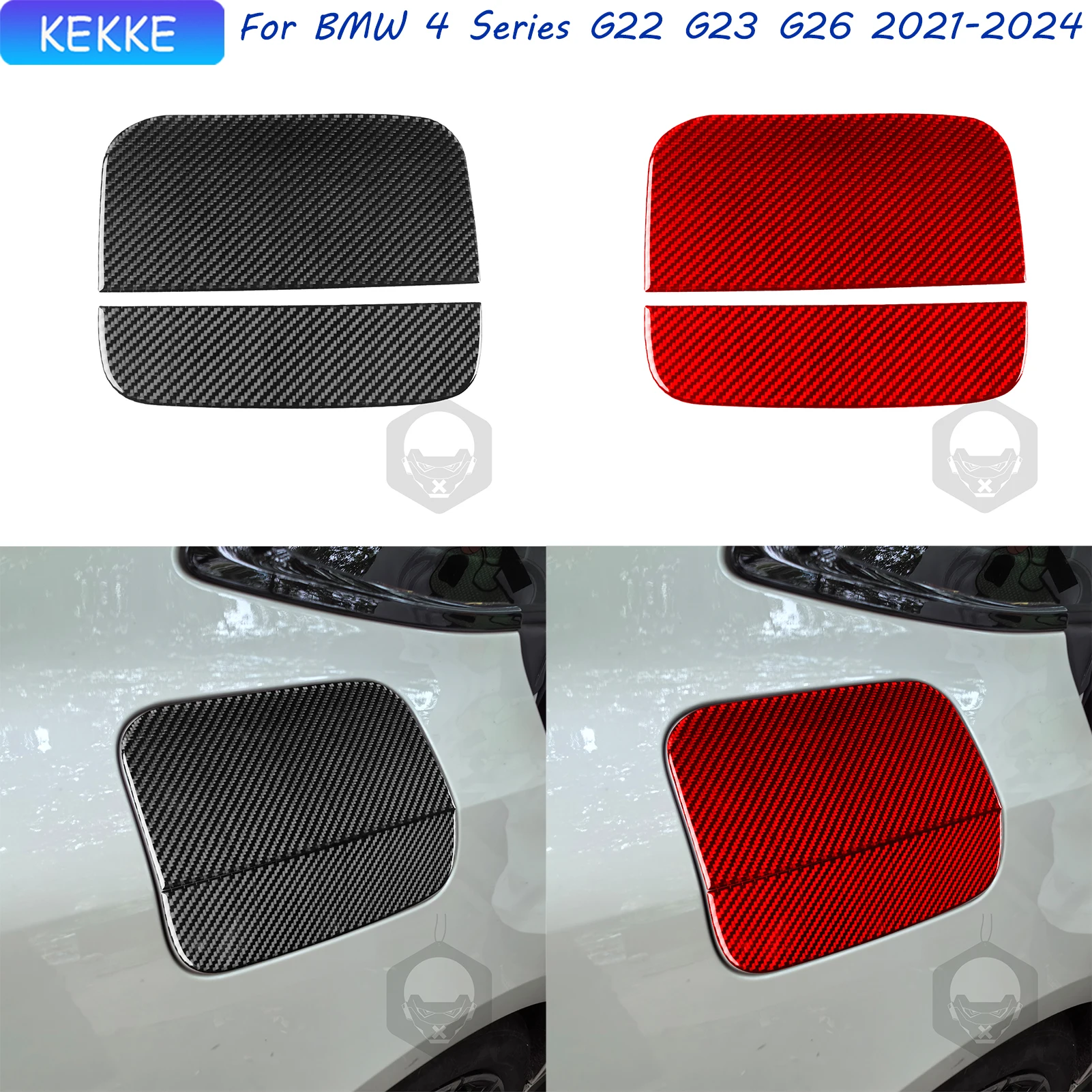 For BMW 4 Series G22 G23 G26 2021-2024 Carbon Fiber Fuel Tank Cap Decal Auto Decoration Accessory Sticker