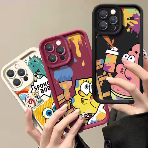 Graffiti SpongeBob Patrick Star Phone Case For Samsung Galaxy A15 A14 A12 A11 A10S A22 A20 A05S A05 A04S A04E A04 A03 A03S Cover