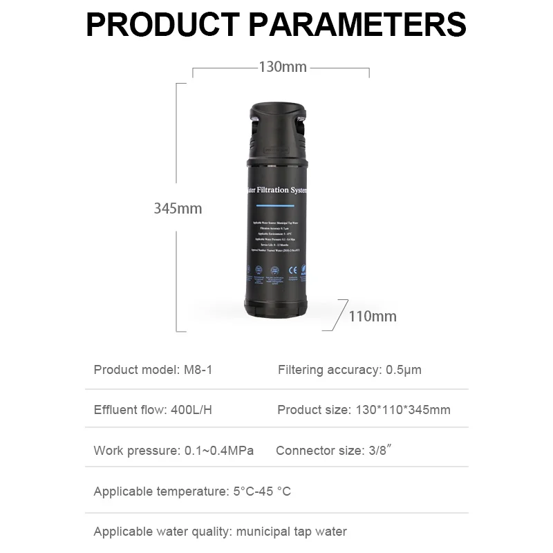 STLF CWJ Under Sink High Capacity Direct Under Counter Drinking Water Purifier